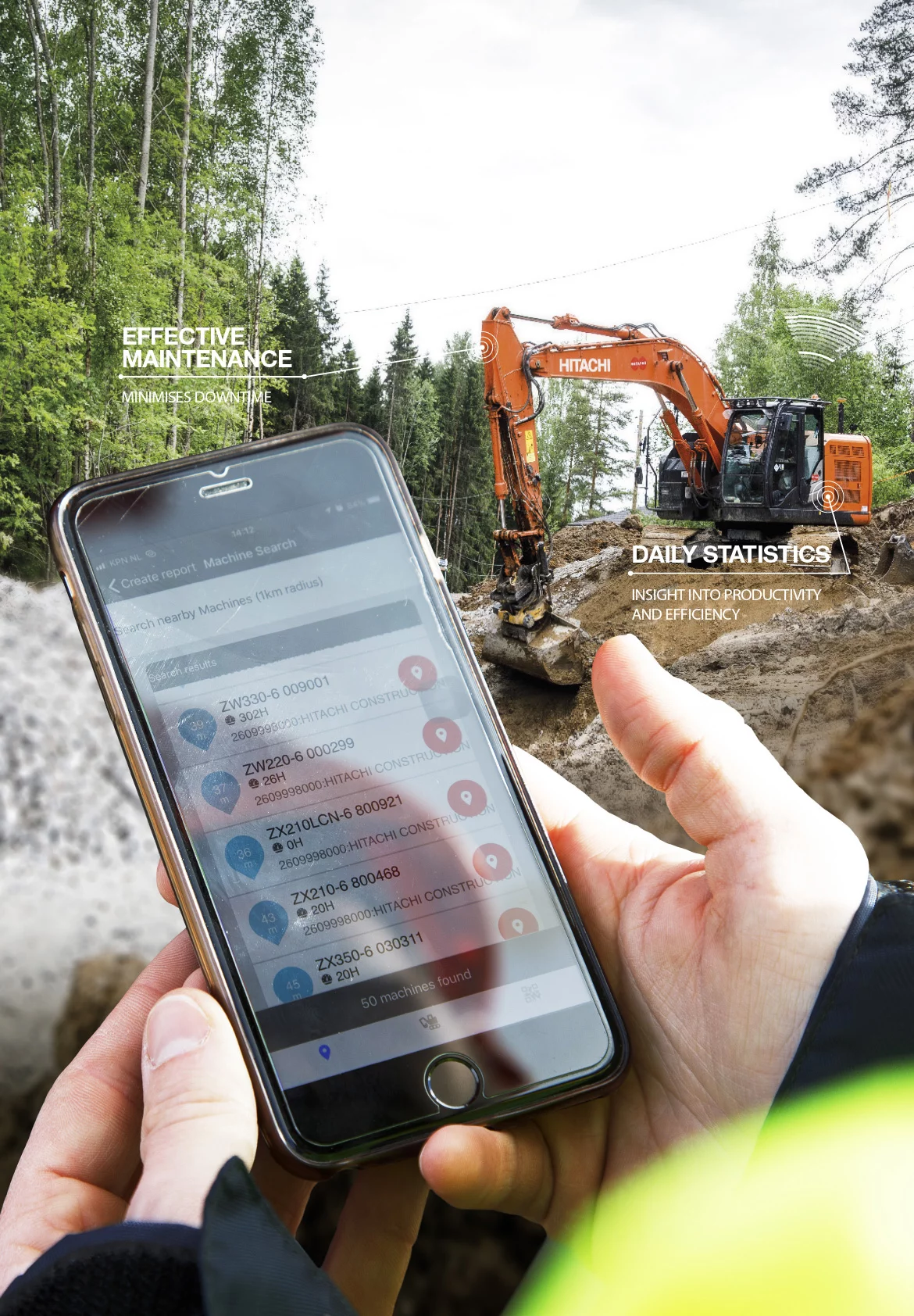 HITACHI makes remote fleet monitoring easy