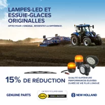 15 % discount on New Holland wiper blades and LED lamps