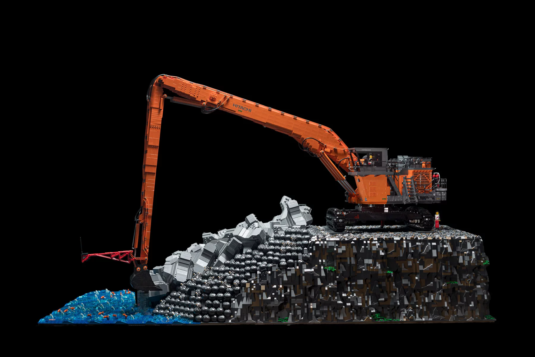Modèle réduit Lego® EX1900 SL 40 mètres et EX1200-7 avec 2-piece boom