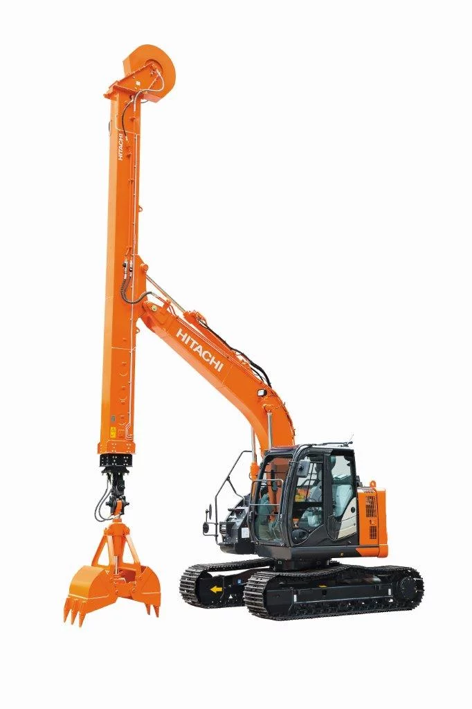 HITACHI présente la plus petite pelle à bras télescopique