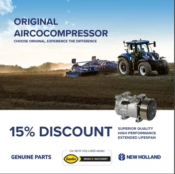 15% de réduction sur les climatiseurs et les filtres à air New Holland.