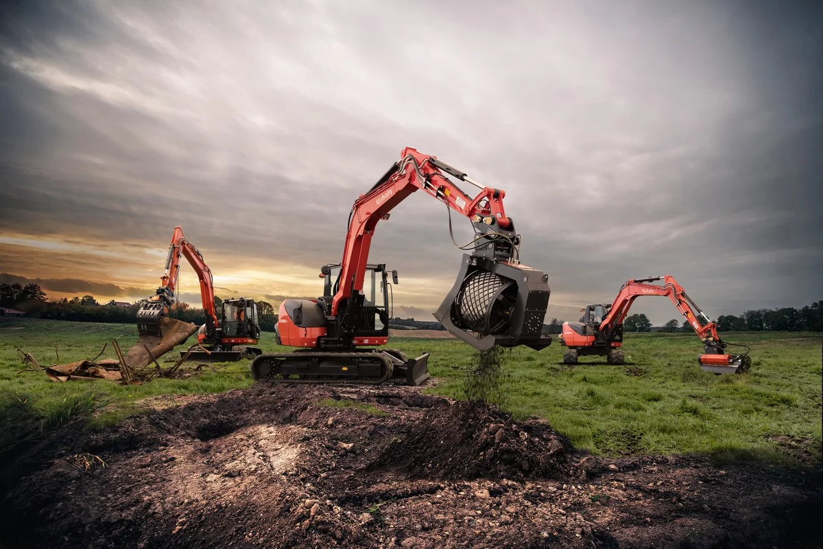 Kubota lanceert nieuwe generatie minigraafmachine van 8 ton