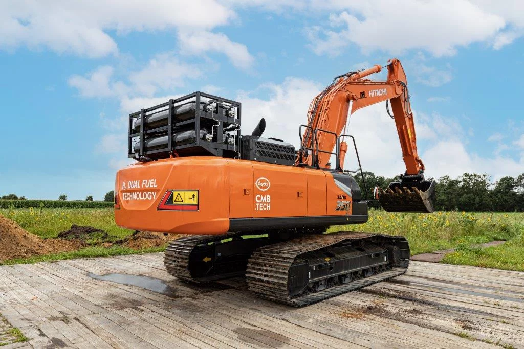 CMB.TECH en Luyckx stellen graafmachine op waterstof voor