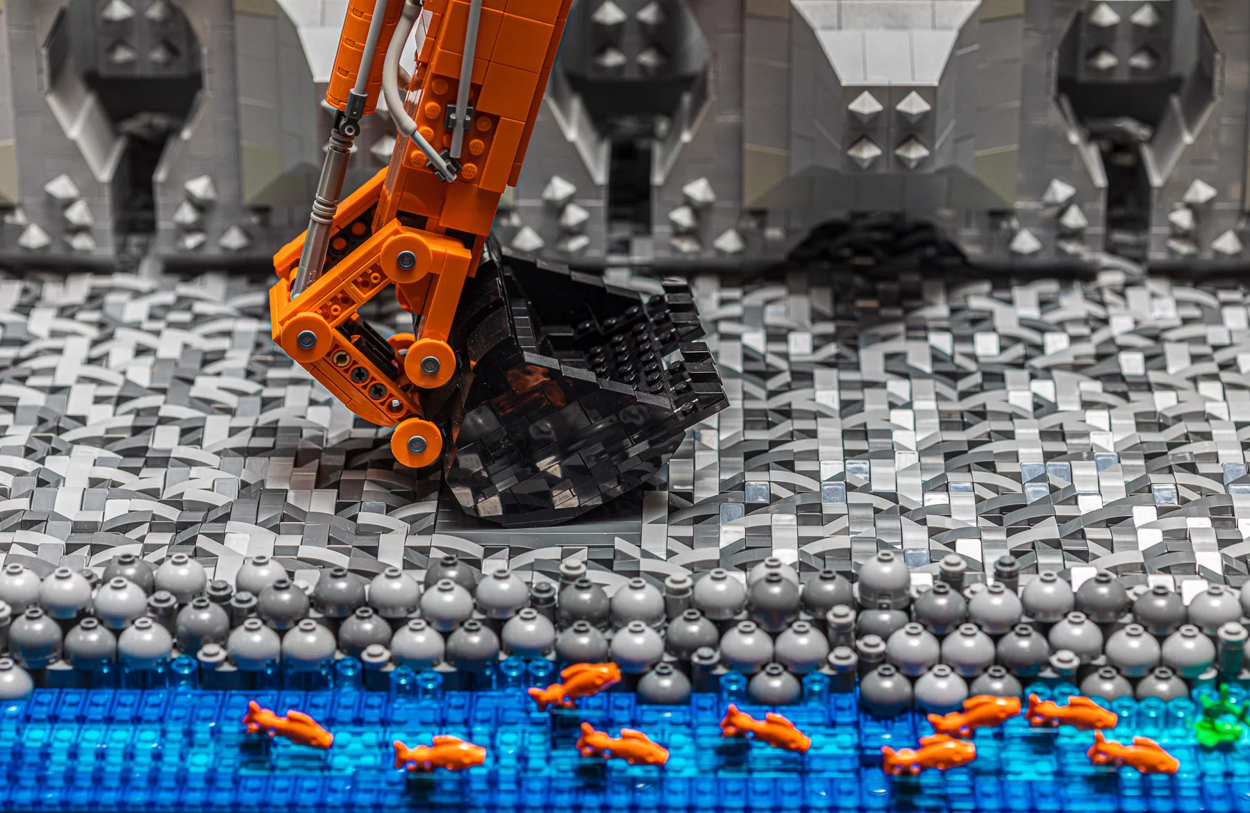Lego® schaalmodel EX1900 SL 40 meter en EX1200-7 met 2-piece boom
