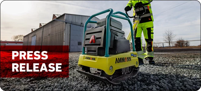 Ammann introduceert omkeerbare plaatverdichter met elektrische aandrijving